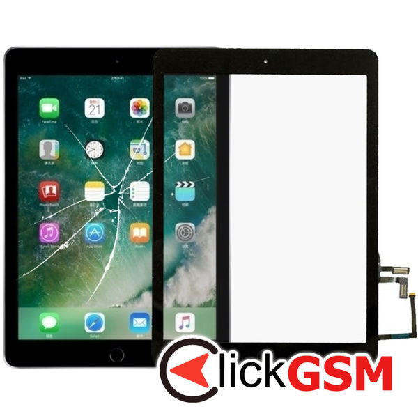 Piesa Sticla Cu Touchscreen Negru Apple Ipad 9.7 2ait