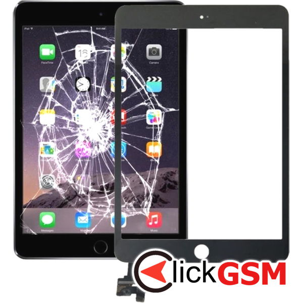 Piesa Piesa Sticla Cu Touchscreen Negru Apple Ipad Mini 3 2ask