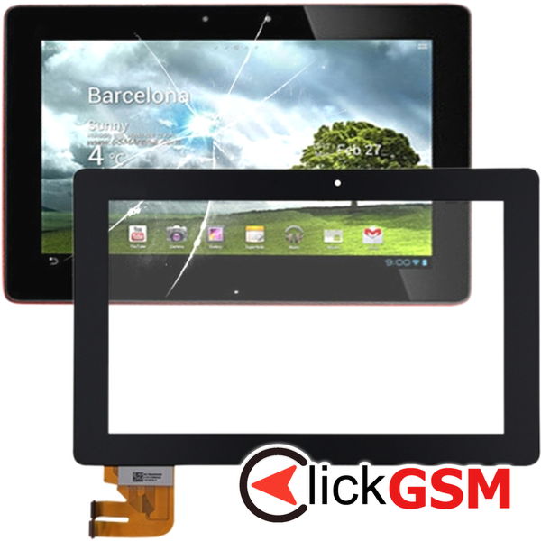 Piesa Sticla Cu Touchscreen Negru Asus Transformer Pad 2571