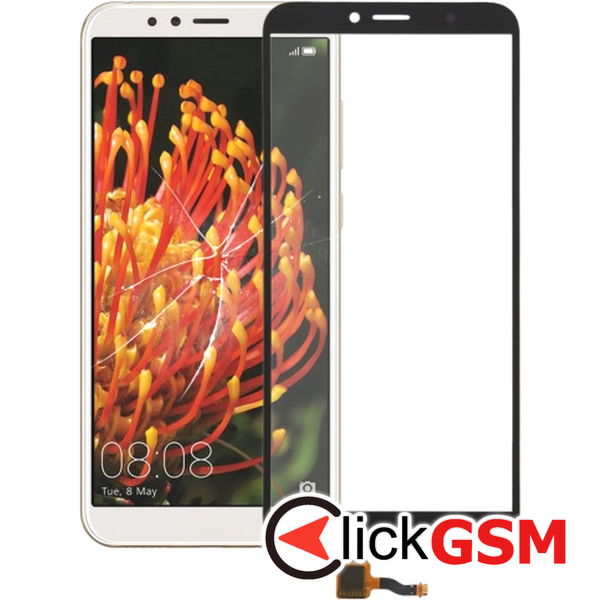 Piesa Sticla Cu Touchscreen Negru Huawei Y6 2018 49ew