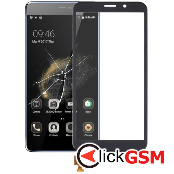 Piesa Sticla Cu Touchscreen Negru Leagoo Z10 23i1