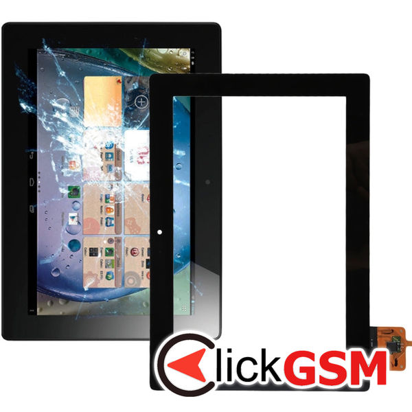 Piesa Sticla Cu Touchscreen Negru Lenovo S6000 23zp