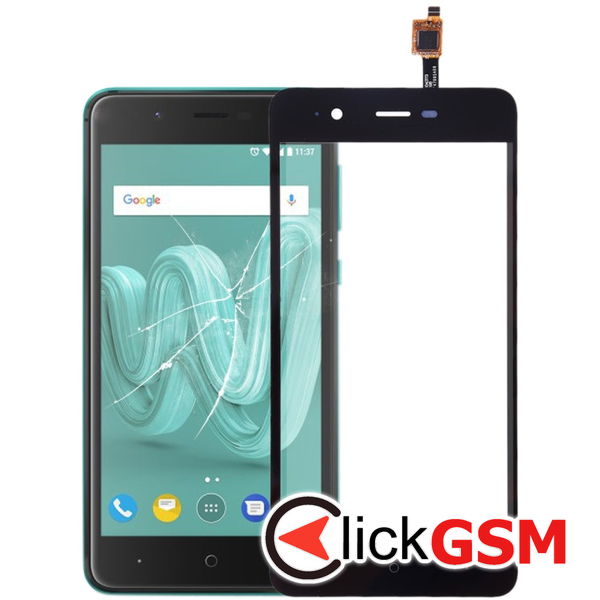 Piesa Sticla Cu Touchscreen Negru Wiko Kenny 225b