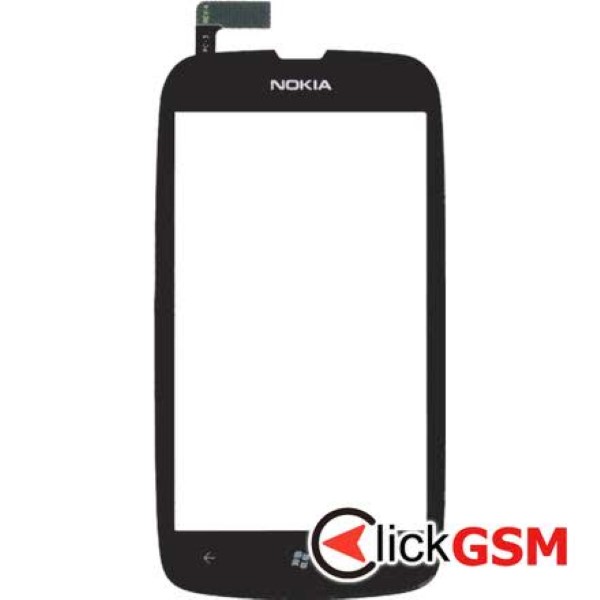 Sticla cu TouchScreen, Rama Negru Nokia Lumia 610 1ezp