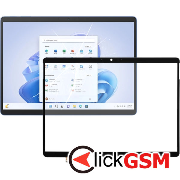 Piesa Sticla Cu Touchscreen Si Oca Microsoft Surface Pro 9 Gdp