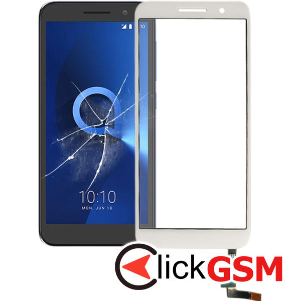 Piesa Piesa Sticla Cu Touchscreen White Alcatel 1 24gn