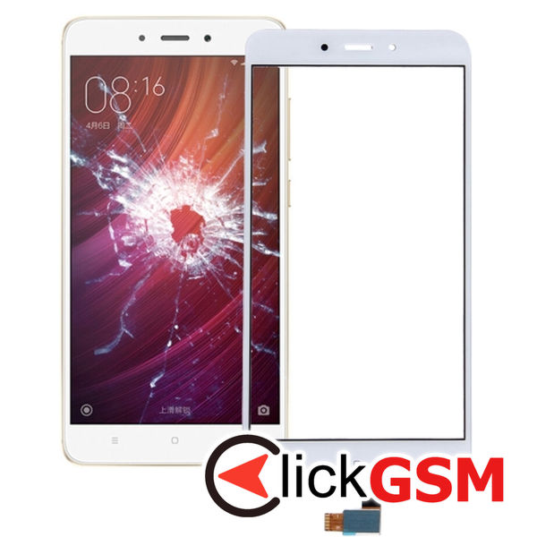 Piesa Piesa Sticla Cu Touchscreen White Xiaomi Redmi Note 4 263v