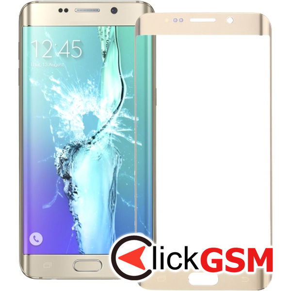 Piesa Sticla Gold Samsung Galaxy S6 Edge.plus 4e89