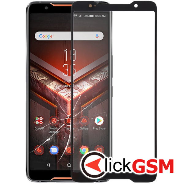 Piesa Sticla Negru Asus Rog Phone 256c