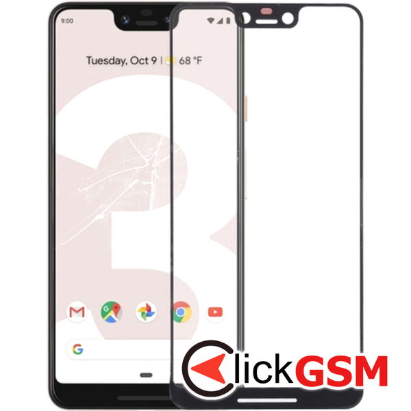 Piesa Piesa Sticla Negru Google Pixel 3 Xl 230r