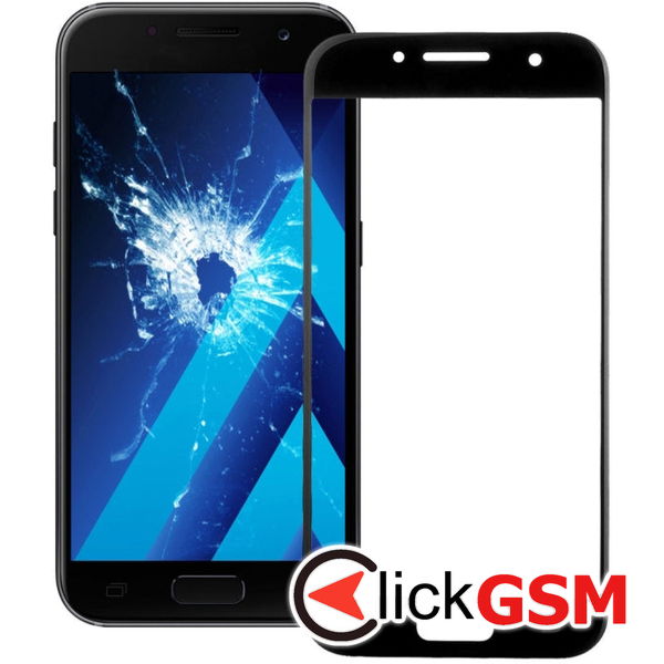 Piesa Sticla Negru Samsung Galaxy A7 2017 4d35