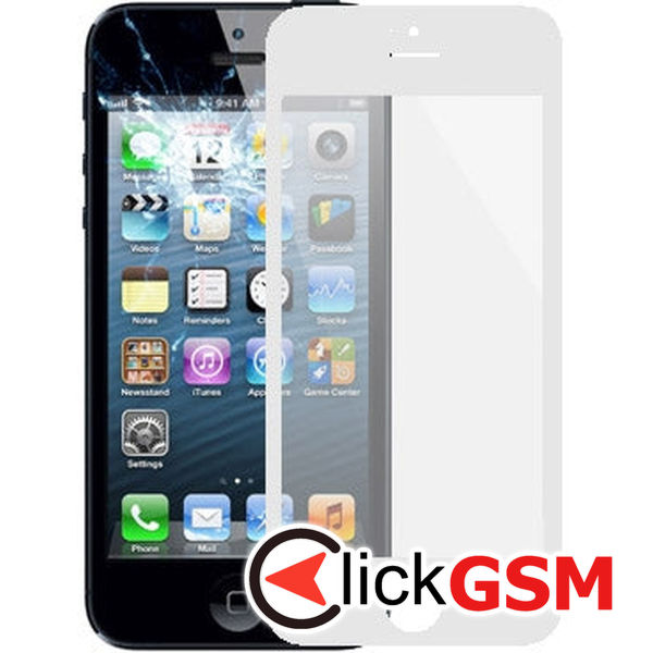 Piesa Sticla White Apple Iphone 5s 4fai