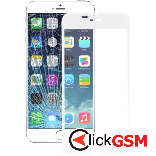 Piesa Piesa Sticla White Apple Iphone 6 4ffj