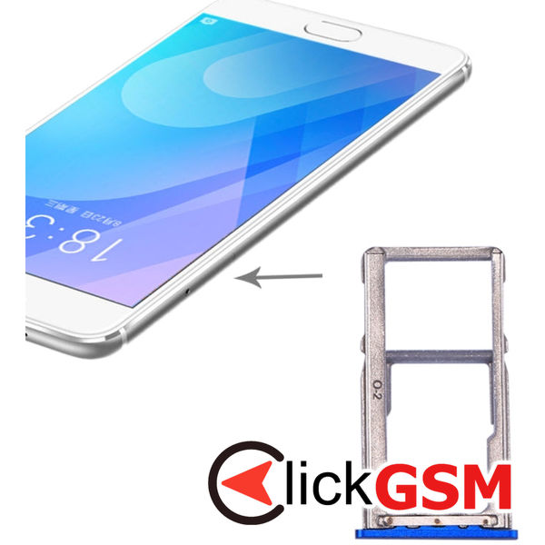 Piesa Suport Sim Albastru Meizu M6 Note 24tx