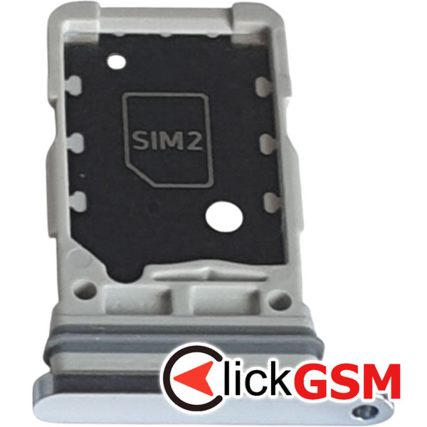 Piesa Suport Sim Argintie Samsung Galaxy S21 Ultra 5g 56l1