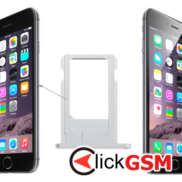 Piesa Suport Sim Argintiu Apple Iphone 6 4fgd