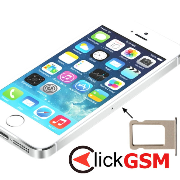 Piesa Suport Sim Auriu Apple Iphone 5s 4fc9