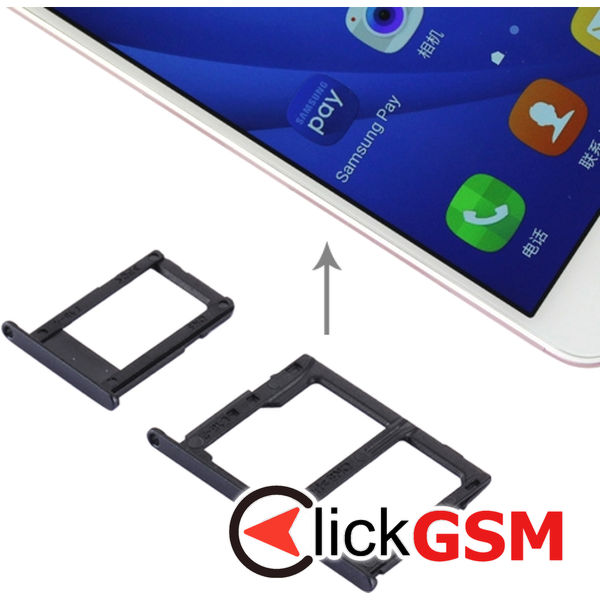 Piesa Piesa Suport Sim Black Samsung Galaxy J5 Prime 4ecl