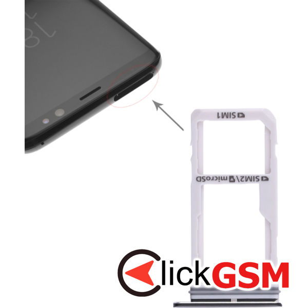 Piesa Suport Sim Black Samsung Galaxy S8 4bx0