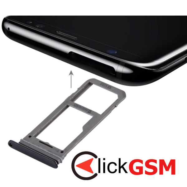 Piesa Suport Sim Black Samsung Galaxy S8 4d39