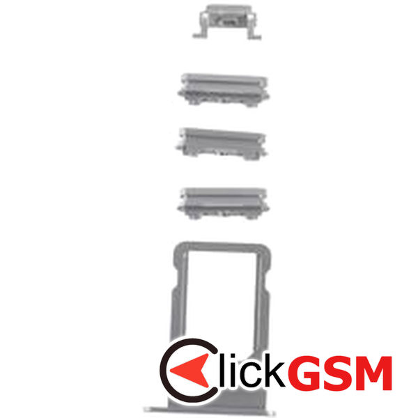 Piesa Suport Sim Cu Buton Pornire Si Butoane Volum Grey Apple Iphone 6s 53wp