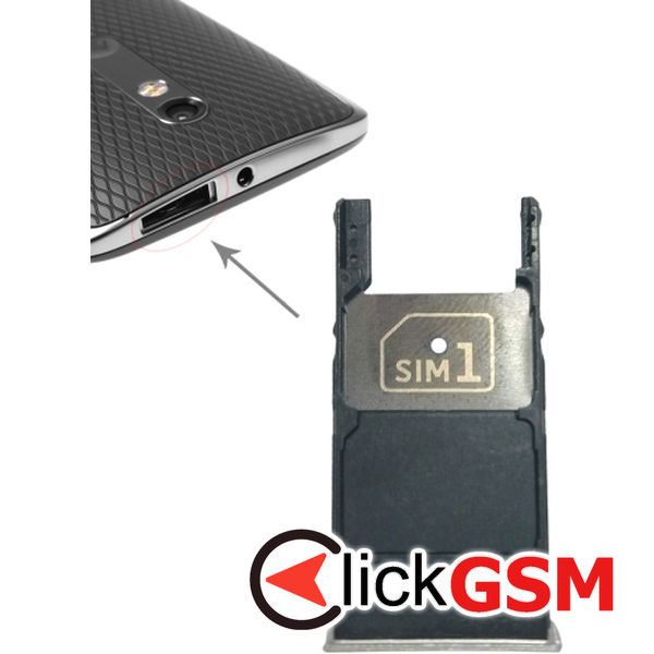 Piesa Suport Sim Cu Suport Card Argintiu Motorola Moto X Style 22n9