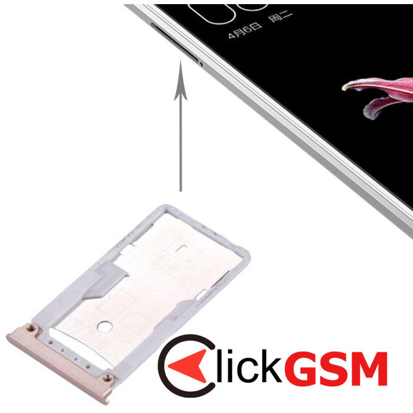 Piesa Suport Sim Cu Suport Card Auriu Xiaomi Mi Max 1z59