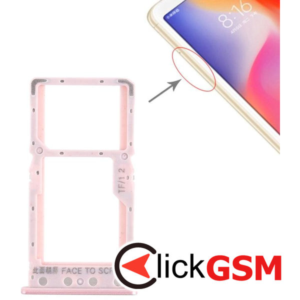 Piesa Suport Sim Cu Suport Card Auriu Xiaomi Redmi 6 1z1s