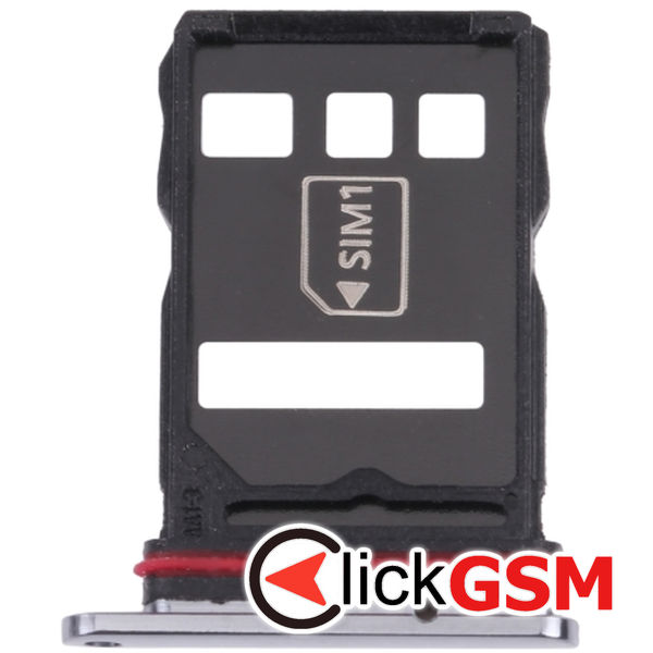 Piesa Suport Sim Cu Suport Card Black Huawei P50 2cbt