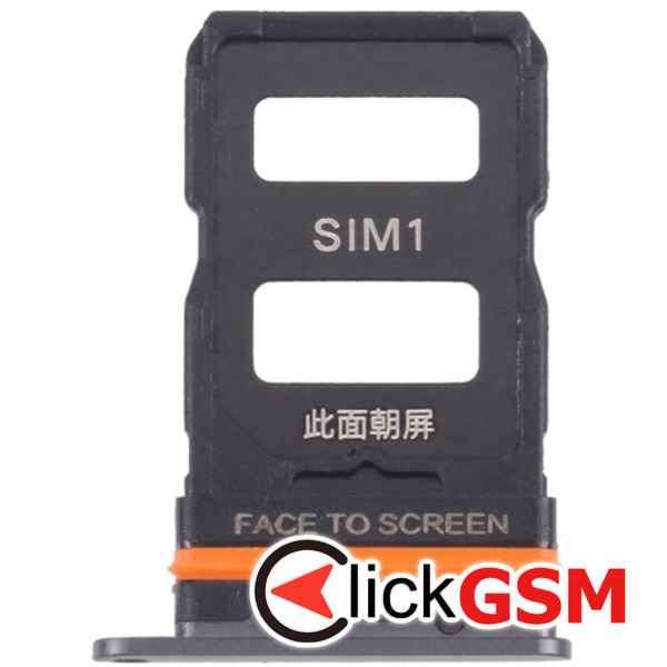 Piesa Suport Sim Cu Suport Card Black Xiaomi 12 2vrv