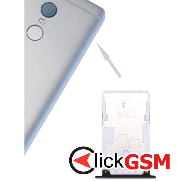 Piesa Piesa Suport Sim Cu Suport Card Black Xiaomi Redmi Note 4 1z4a