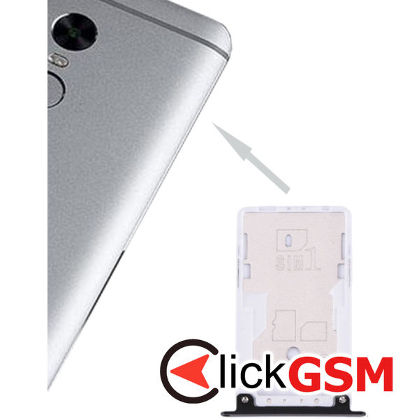 Piesa Suport Sim Cu Suport Card Black Xiaomi Redmi Note 4x 1z4l