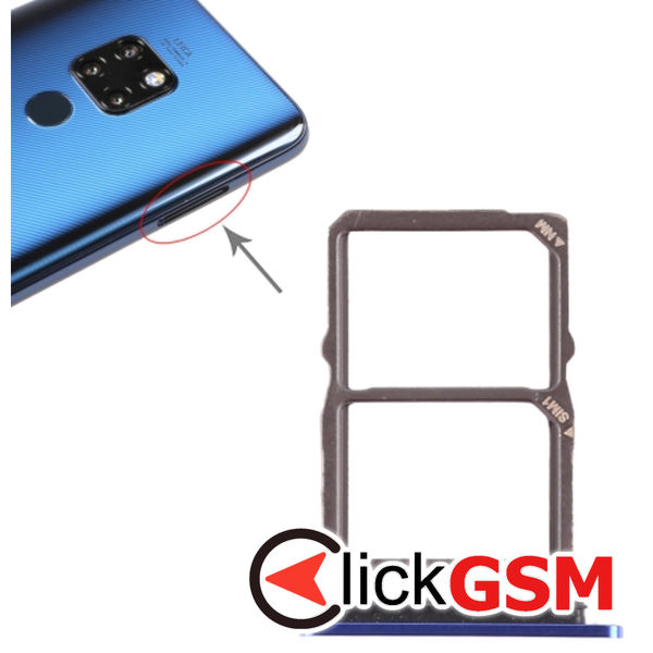 Piesa Piesa Suport Sim Cu Suport Card Blue Huawei Mate 20 2dvg