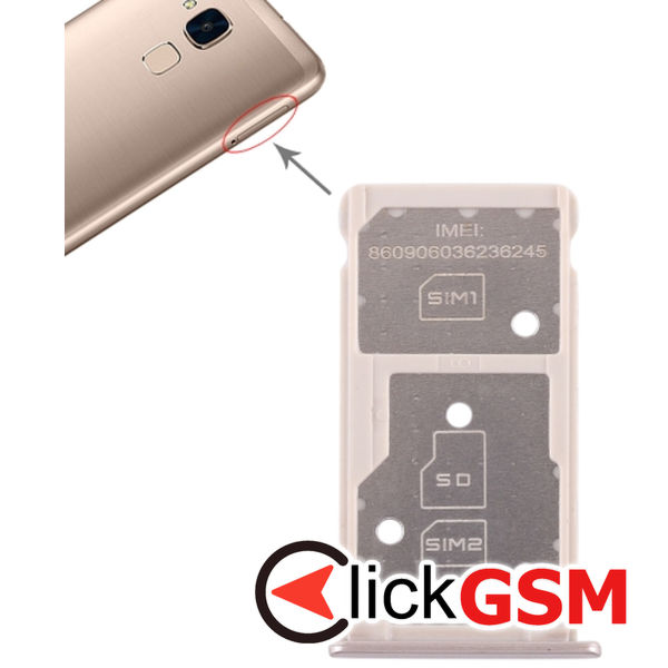 Piesa Piesa Suport Sim Cu Suport Card Gold Honor 5c 2e0d