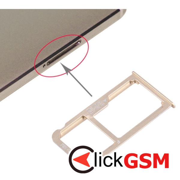 Piesa Suport Sim Cu Suport Card Gold Huawei Mate 8 2a1d