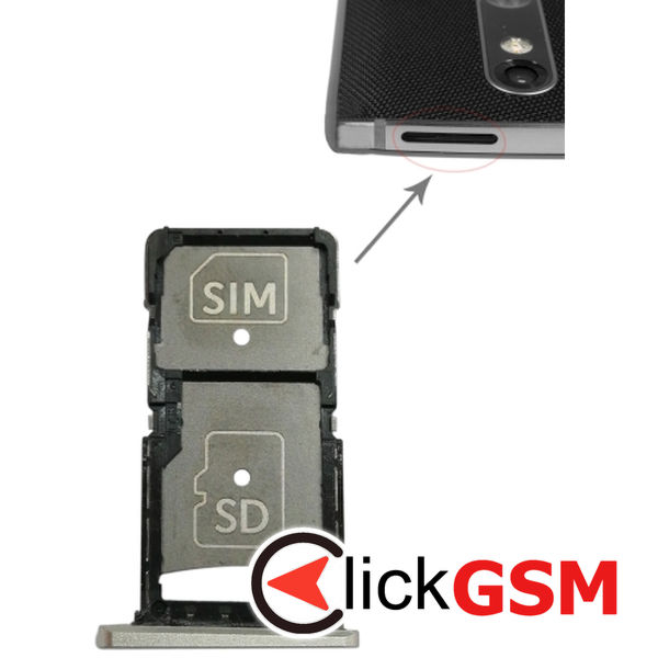 Piesa Suport Sim Cu Suport Card Gold Motorola Droid Turbo 2 22nt