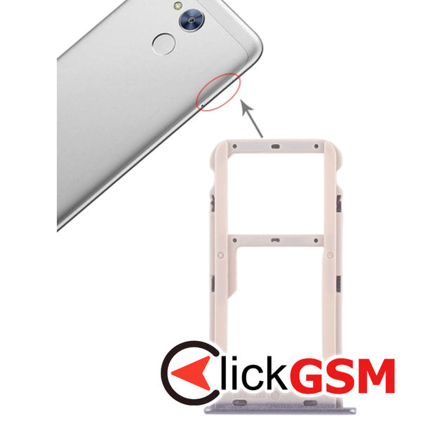 Piesa Piesa Suport Sim Cu Suport Card Grey Honor 6a 2e8v