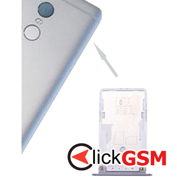 Piesa Suport Sim Cu Suport Card Grey Xiaomi Redmi Note 4 1z4m