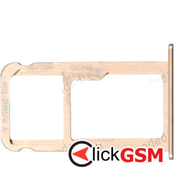 Piesa Suport Sim Cu Suport Card Micro Sd Auriu Huawei Mate 9 1a9y