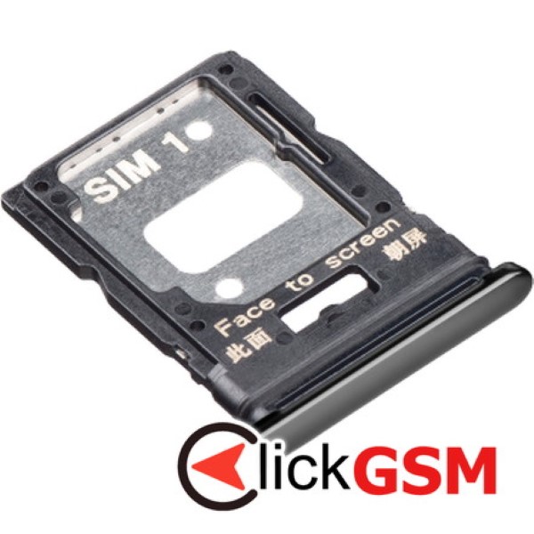 Piesa Suport Sim Cu Suport Card Negru Xiaomi Mi 11 Lite 5g 18e1