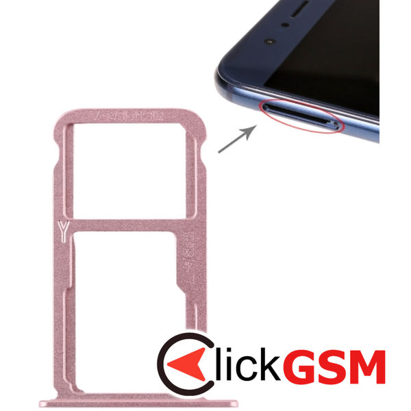 Piesa Suport Sim Cu Suport Card Pink Honor 8 2dui