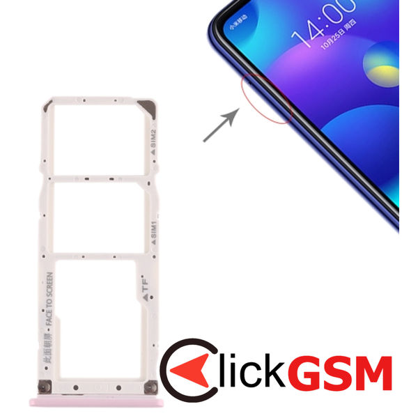 Piesa Piesa Suport Sim Cu Suport Card Pink Xiaomi Mi Play 1z3f