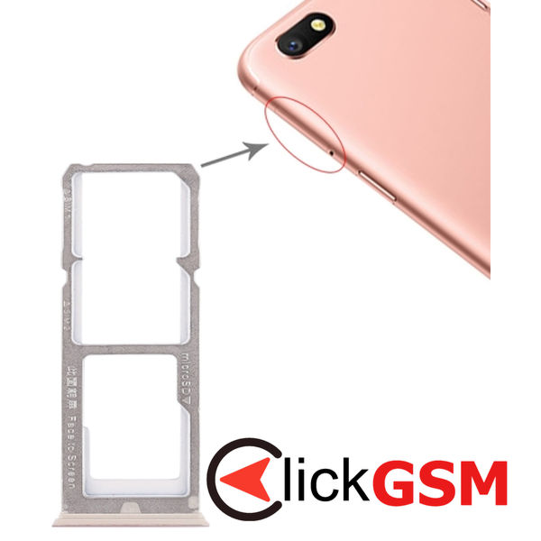 Piesa Piesa Suport Sim Cu Suport Card Rose Gold Oppo A77 1x1u