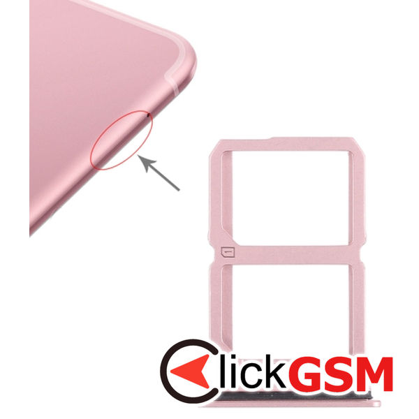 Piesa Piesa Suport Sim Cu Suport Card Rose Gold Vivo X9s 1zwt