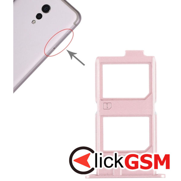 Piesa Suport Sim Cu Suport Card Rose Gold Vivo Xplay6 1zwo