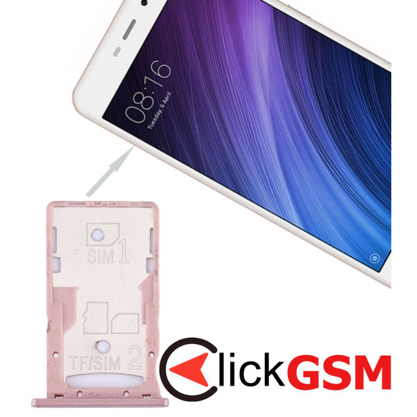 Piesa Suport Sim Cu Suport Card Rose Gold Xiaomi Redmi 4a 1z4x