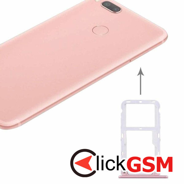 Piesa Suport Sim Cu Suport Card Rose Xiaomi Mi 5x 1z5d