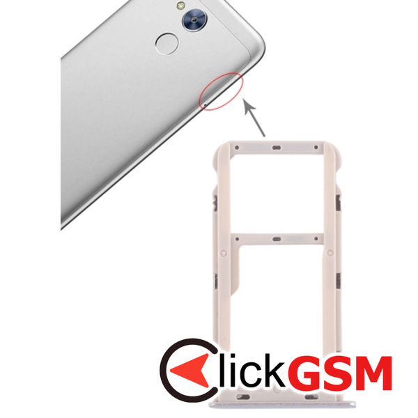 Piesa Piesa Suport Sim Cu Suport Card Silver Honor 6a 2e8x