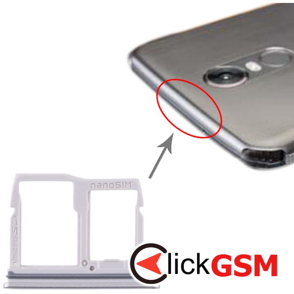 Piesa Suport Sim Cu Suport Card Silver Lg Stylo 5 267t