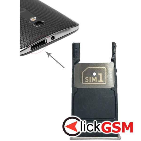 Piesa Suport Sim Cu Suport Card Silver Motorola Moto X Style 22n9